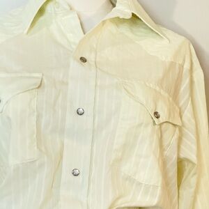 Panhandle Slim Cream Dress Shirt Elegant Design